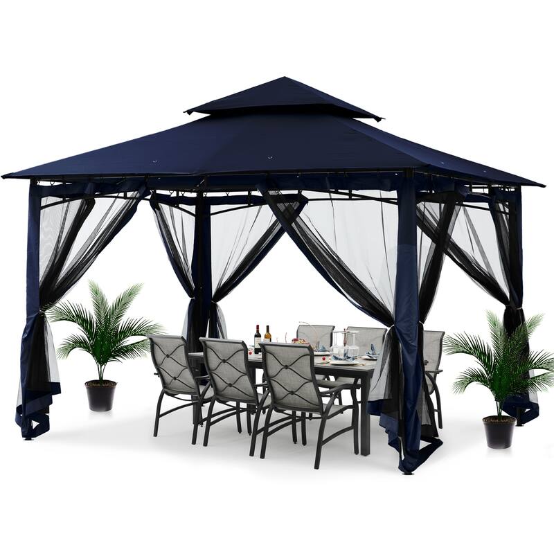 ABCCANOPY Patio Outdoor Gazebo for Double Roof Soft Canopy