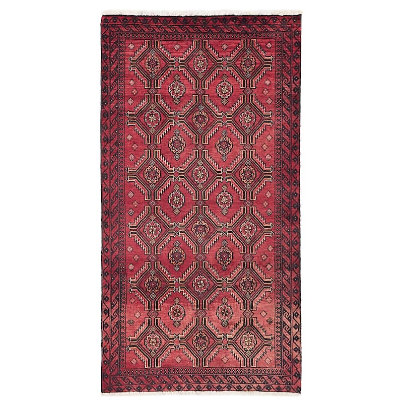 ECARPETGALLERY Hand-knotted Teimani Red Wool Rug - 2'11 x 5'7