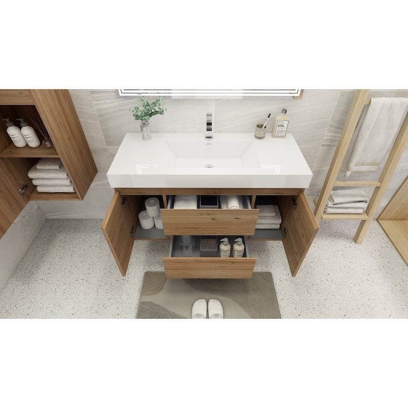 Baillie 60'' Wall-Mounted Vanity with Single Reinforced Acrylic Sink