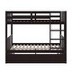 preview thumbnail 7 of 10, Elegant Full Over Full Bunk Bed, Twin Size Trundle with Removable Casters, Split into Two Separate Beds, Space-saving, Espresso