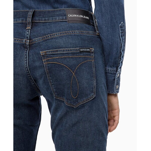 calvin klein women's mid rise straight fit jeans