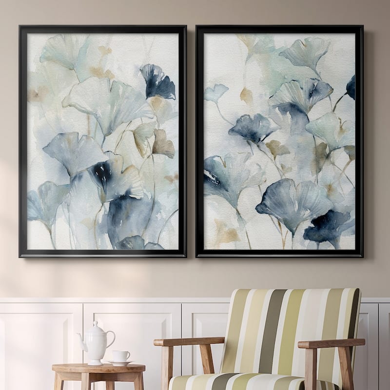 Indigo Ginkgo I Premium Framed Print - Ready to Hang - Multi-Color