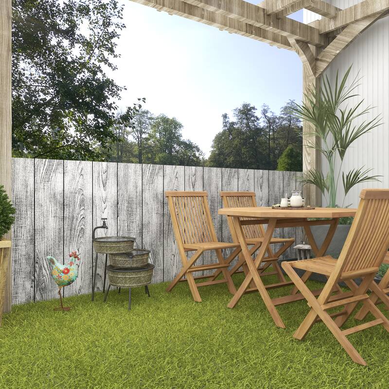 Green or Cream Metal Indoor Outdoor Distressed Standing Rooster Garden Sculpture with U Shaped Feet