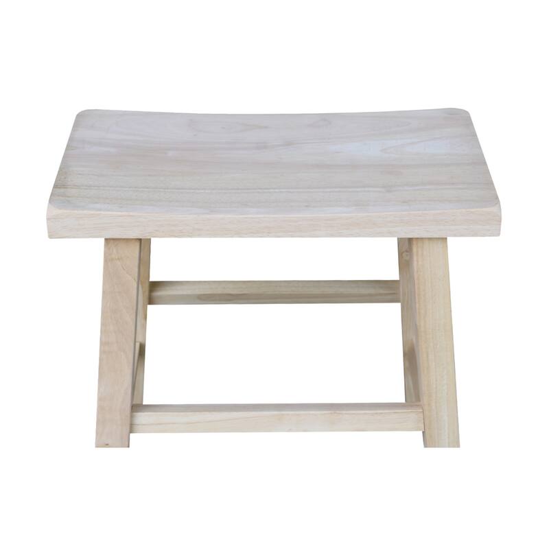International Concepts Solid Wood Saddle Seat Dining Stool