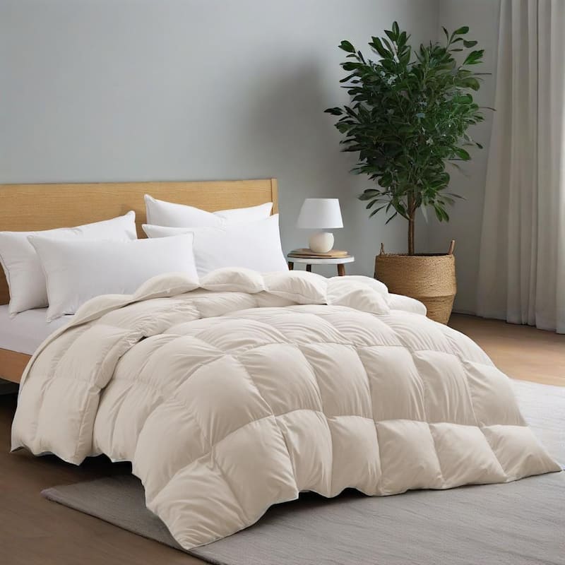 Heavyweight Extra Warmth White Goose Feather Down Fiber Duvet Comforter Insert