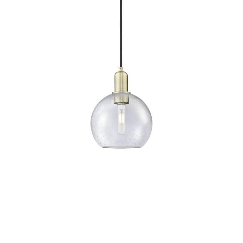 Innovations Lighting 716-1P-11-8 Athens Pendant Athens 8" Wide Mini - Antique Brass / Seedy