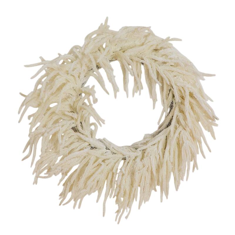 24-in Artificia Real Touch White Norfolk Island Pine Wreath