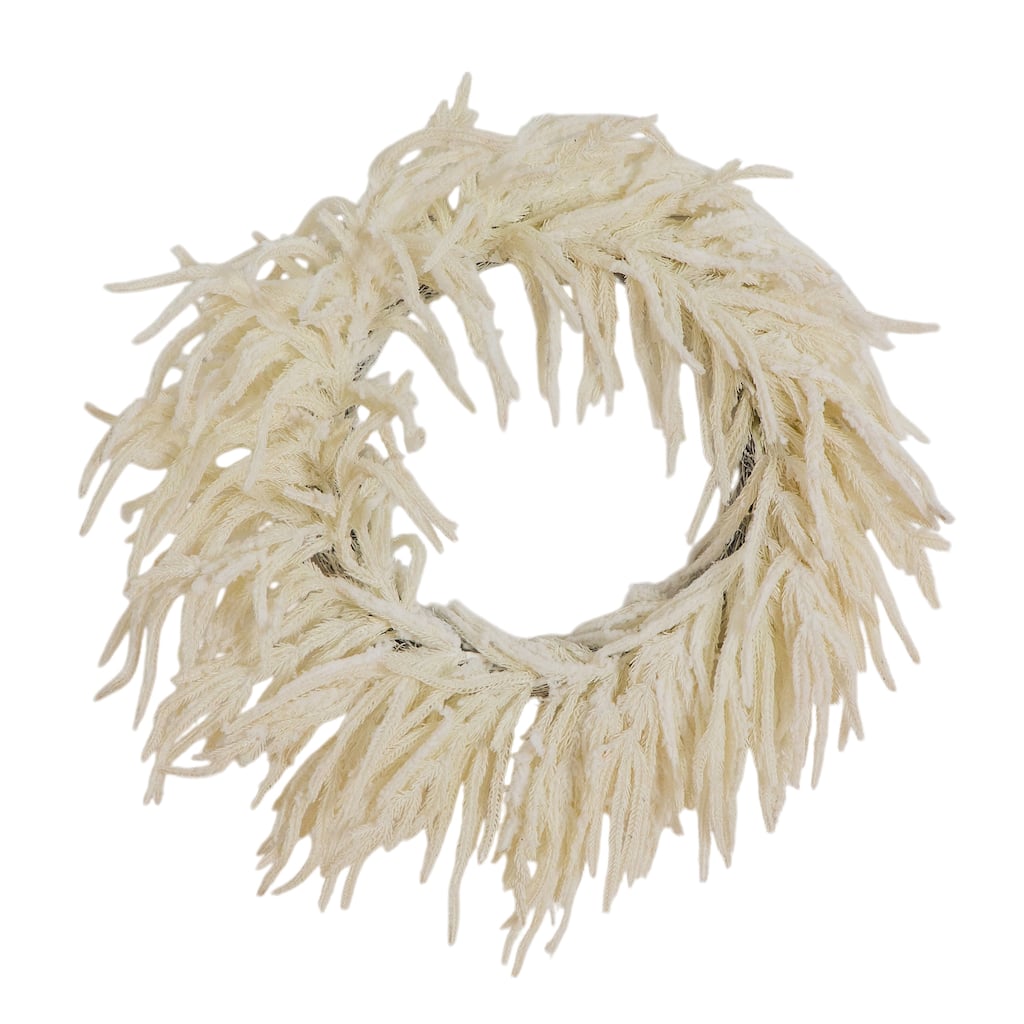 24-in Artificia Real Touch White Norfolk Island Pine Wreath