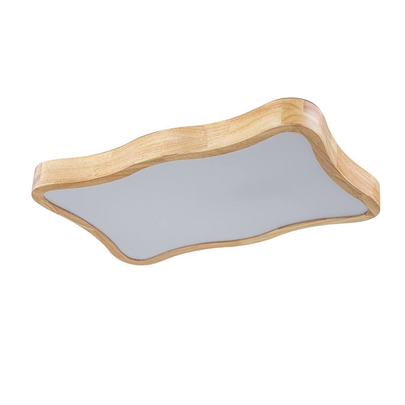 Integrated LED 5CCT Farmhouse Flush Mount Ceiling Light, 5 Color Temperature Selectable