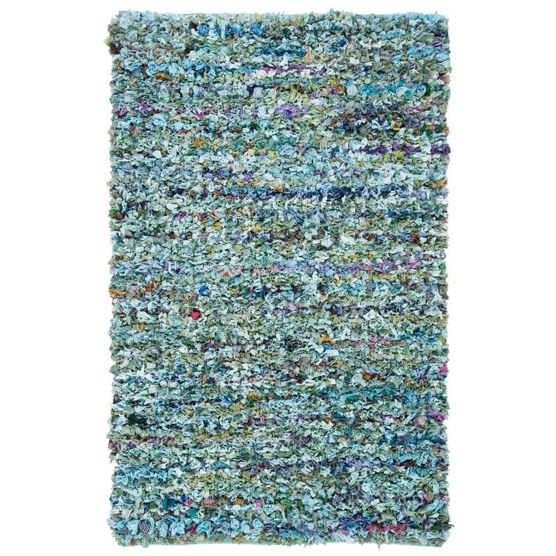 SAFAVIEH Handmade Rio Abstract Multicolor Polyester Shag Area Rug