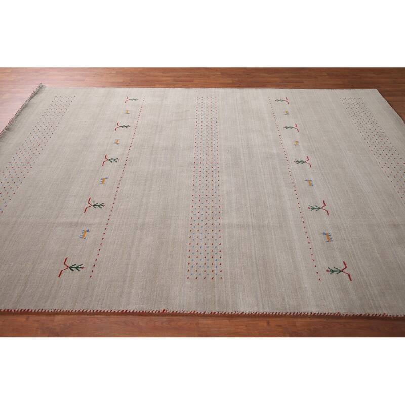 Gabbeh Indian Area Rug Handmade Tribal Wool Carpet - 6'8"x 9'6"