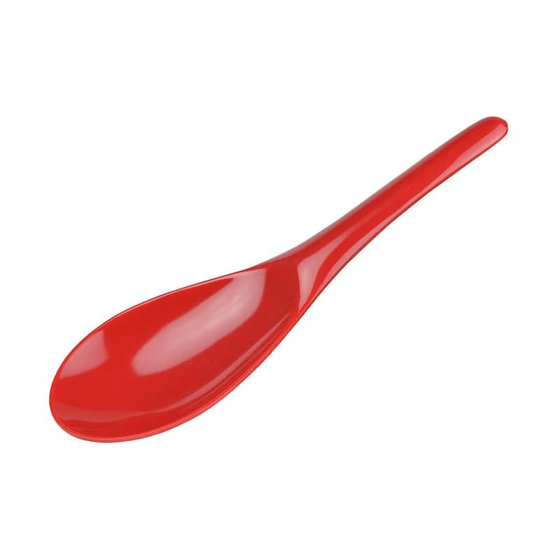 Hutzler 8-Inch BPA-Free Melamine Rice Paddle / Wok Spoon - Red