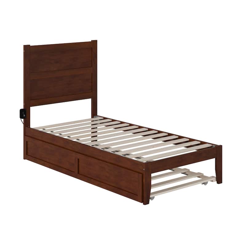 NoHo Twin Bed with Twin Trundle in Walnut