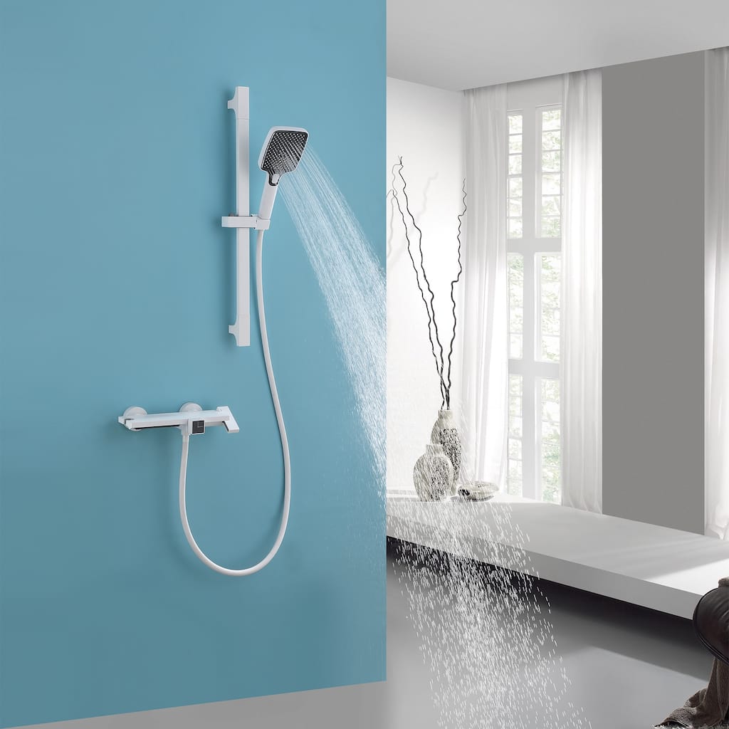 Wall Mounted Tub & Shower Faucet With Handshower Head And Rough in-Valve