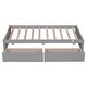 preview thumbnail 6 of 21, Twin Platform Bed with 2 Drawers, Solid Wood Storage Platform Sofa Bed Frame for Living Room & Bedroom, No Box Spring Needed