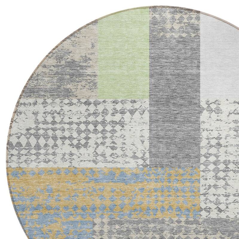 HomeRoots Geometric Transitional Rectangle Outdoor Rug