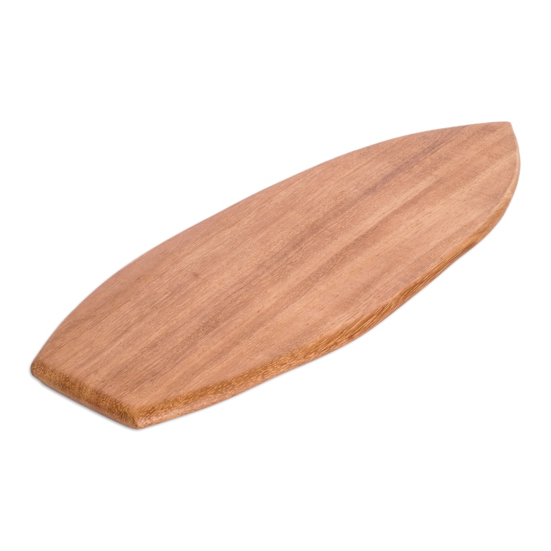 Novica Handmade Delicious Waves Wood Cheese Board
