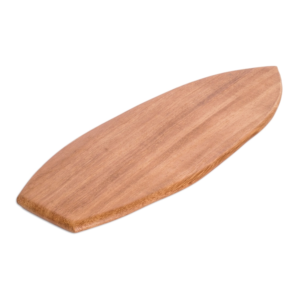 Novica Handmade Delicious Waves Wood Cheese Board