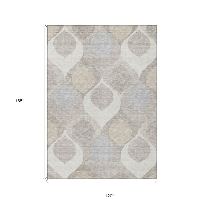 HomeRoots Ogee Transitional Rectangle Outdoor Rug