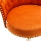 preview thumbnail 10 of 11, Orange Velvet Adjustable Swivel Barstool Kitchen Bar Chairs, Set of 2