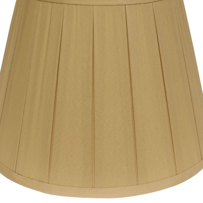 English Box Pleat Softback Lampshade with Washer Fitter, Honey