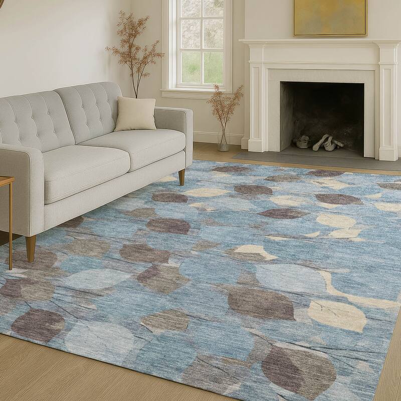 Machine Washable Indoor/ Outdoor Floral Mila Chantille Rug