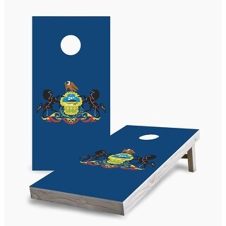 Pennsylvania State Flag Cornhole Game (Choose Wraps or Boards)