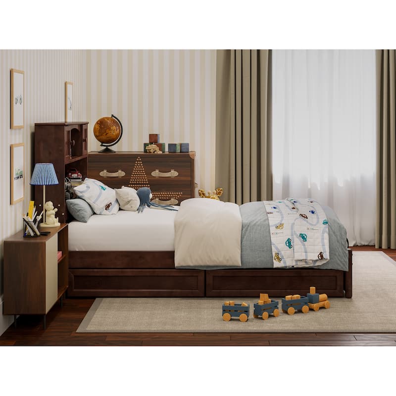 Hadley Platform Bed with Panel Footboard and Storage Drawers
