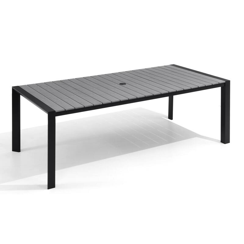 Pellebant Premium Outdoor Patio Aluminum Dining Table with Umbrella Hole