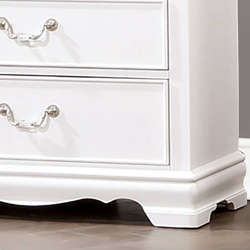 Furniture of America Pati Transitional White Wood 5-Drawer Chest