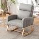 preview thumbnail 32 of 171, HOMYKA 28" Wide Rocking Chair for Nursery with Solid Wood Leg