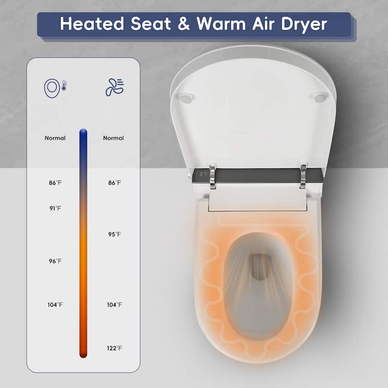 Smart Toilet with Bidet & Auto Open/Close Lid