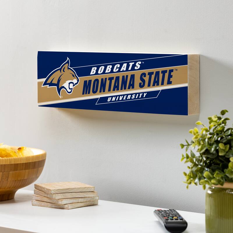 Montana State University Wooden Tabletop Mantel Shelf Sign - 5" x 18"