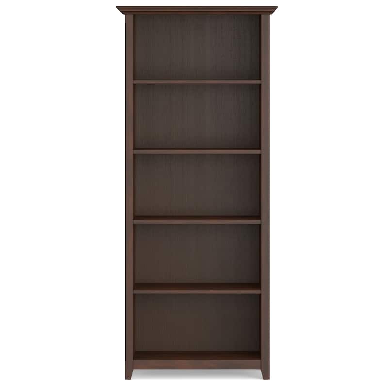 WYNDENHALL Halifax 30" Wide Solid Wood Transitional 5 Shelf Bookcase - 30"w x 14"d x 70" h