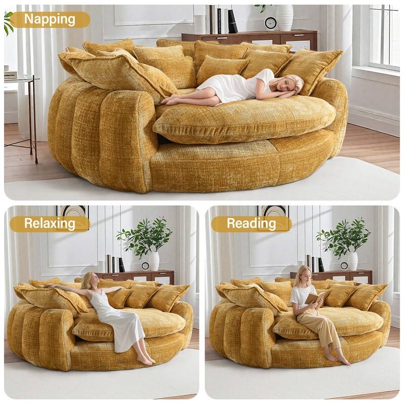 Rossetta Comfortable High Back Decorative Oversized Sofa Bed with Armrests