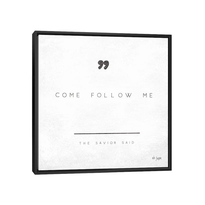 iCanvas "Come Follow Me" by Jaxn Blvd. Framed Canvas Print - Black - 37x37