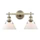 Option Aged Brass with Opal Shades