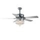 preview thumbnail 50 of 61, Bella Depot 52" Modern Reversible Crystal Ceiling Fan with Remote Control and Light Kit
