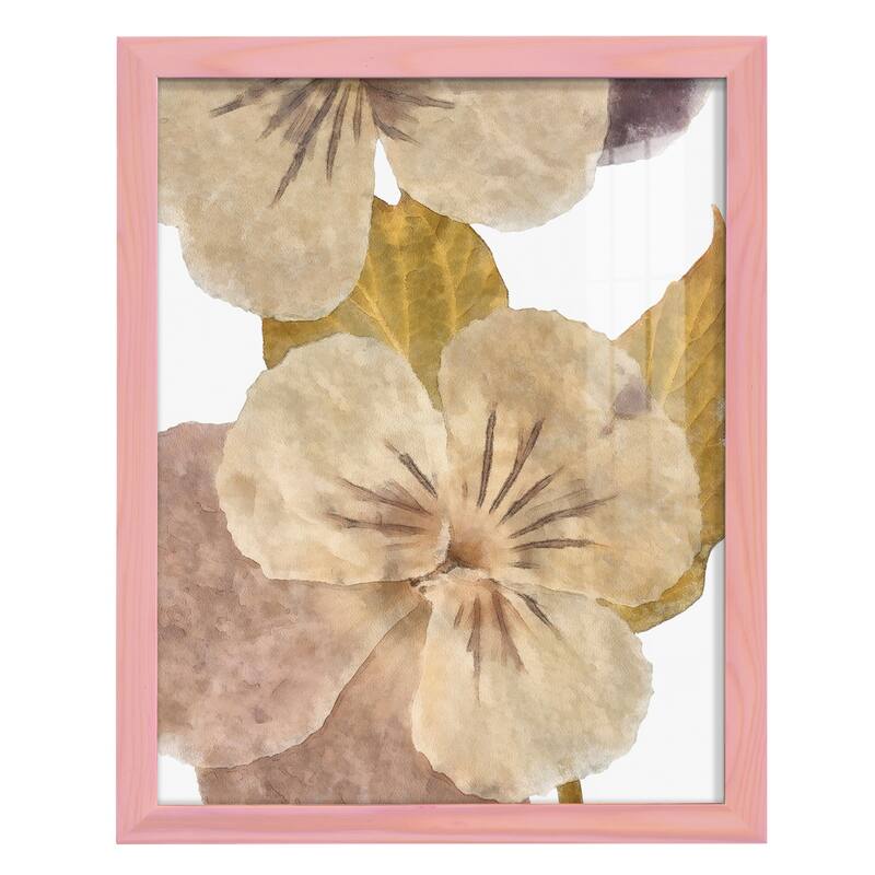 Neutral Pansy II Framed Print w/glassCherry Red Bed Bath & Beyond