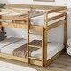 preview thumbnail 7 of 10, Artsy Solid Wooden Twin over Twin Loft Bed with Ladder, Upper and Bottom Bed Platforms crafted with Strengthened Slats, Natural
