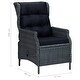 preview thumbnail 6 of 5, vidaXL 5 Piece Patio Dining Set Dark Gray
