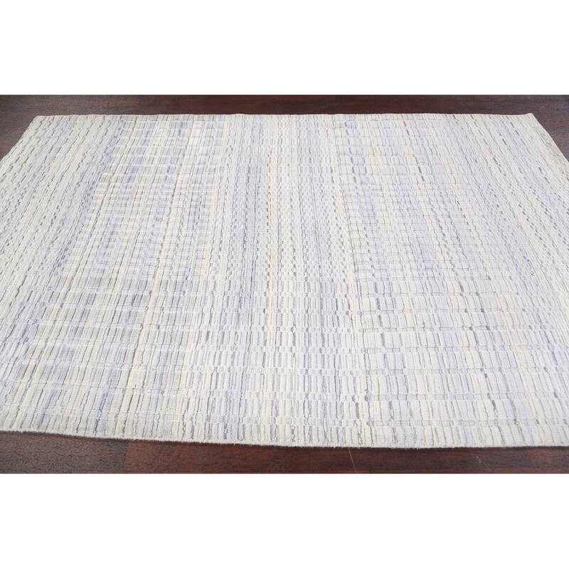 Geometric Modern Moroccan Area Rug Handmade Oriental Wool Carpet - 5'2" x 7'10"