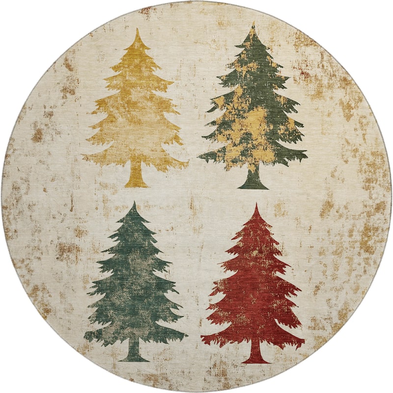 Premium Washable Super Soft Pine Tree Mayfield Rug