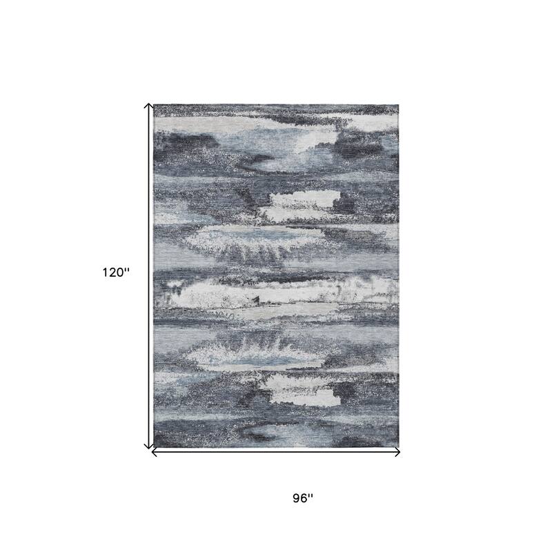 HomeRoots Abstract Transitional Rectangle Outdoor Rug