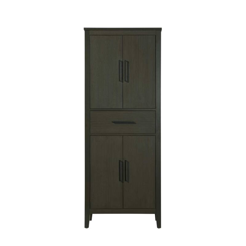 Laura 16-28 Inch Bath Storage Cabinet - Mocha Brown - 28"
