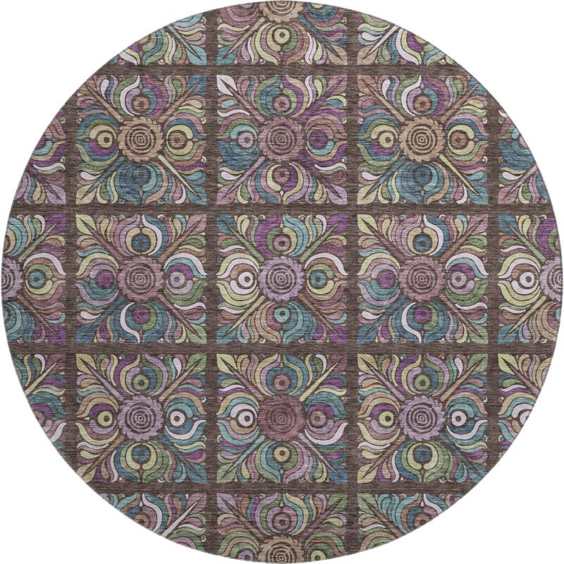 Premium Washable Super Soft Mosaic Panel Mayfield Rug