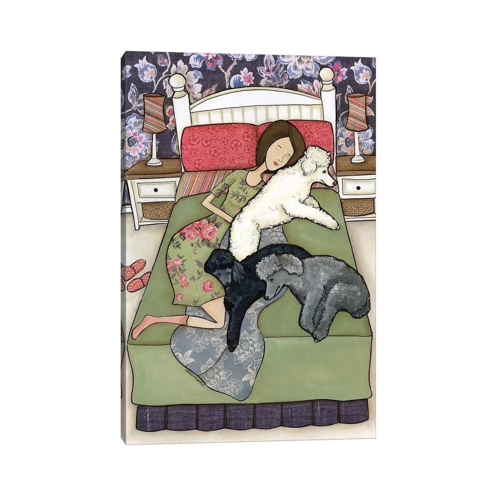 iCanvas "Napping Poodles" by Jamie Morath Canvas Print