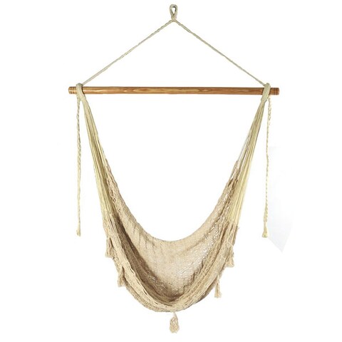 Sunnydaze Mayan Hammock Chair with Wood Spreader Bar