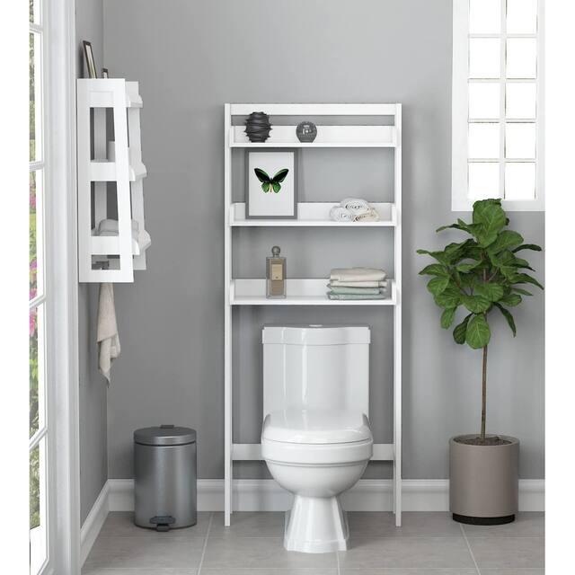 UTEX 3-Shelf Bathroom Organizer Over The Toilet, Bathroom Spacesaver,Collection Spacesaver
