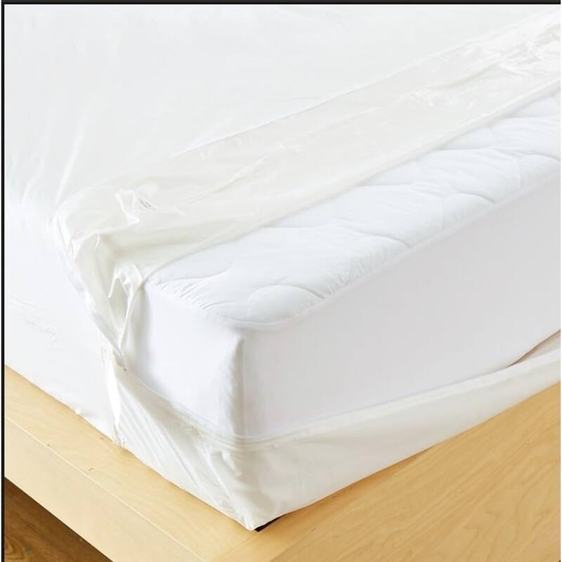 Zippered Waterproof Crib Mattress Cover / Vinyl Bed Protector, Guards from Liquids & More, Brushed Silk Finish, 6" Deep